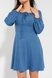 Платье однотонное женское 653 50 Джинсовое (2000990350909D) Фото 5 из 11
