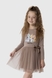 Сукня з принтом для дівчинки Pop Fashion 7342 110 см Капучино (2000990154187D) Фото 2 з 12
