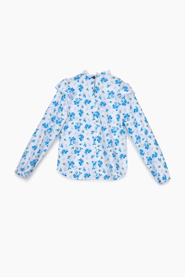 Фото Блуза с узором для девочки MyChance Цветы 128 см Разноцветный (2000989804390D)