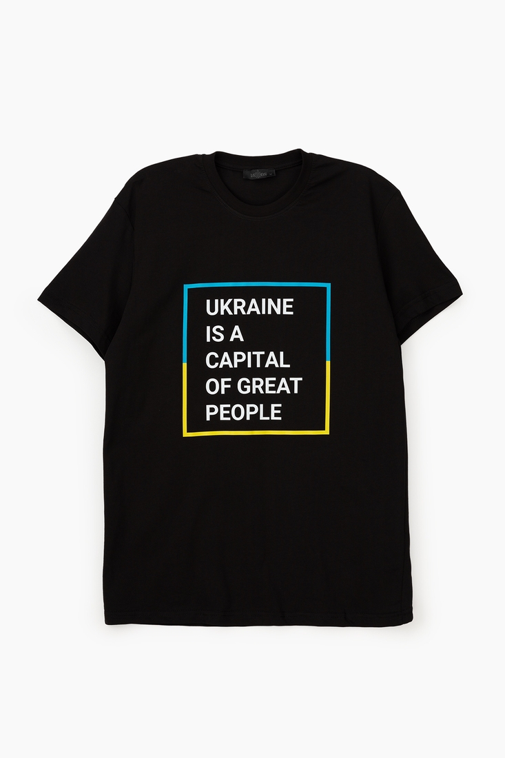 Фото Футболка чоловіча патріотична Demos TMC U1 "Ukraine is a capital" 3XL Чорний (2000989687818A)