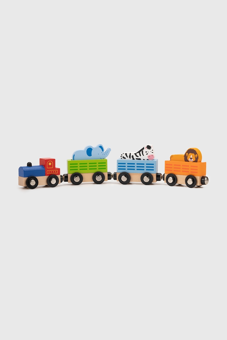 Фото Набір для залізниці Поїзд-зоопарк Viga Toys 50822 Різнокольоровий (6934510508227)