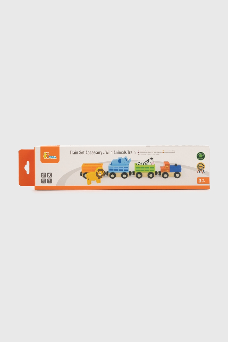 Фото Набір для залізниці Поїзд-зоопарк Viga Toys 50822 Різнокольоровий (6934510508227)