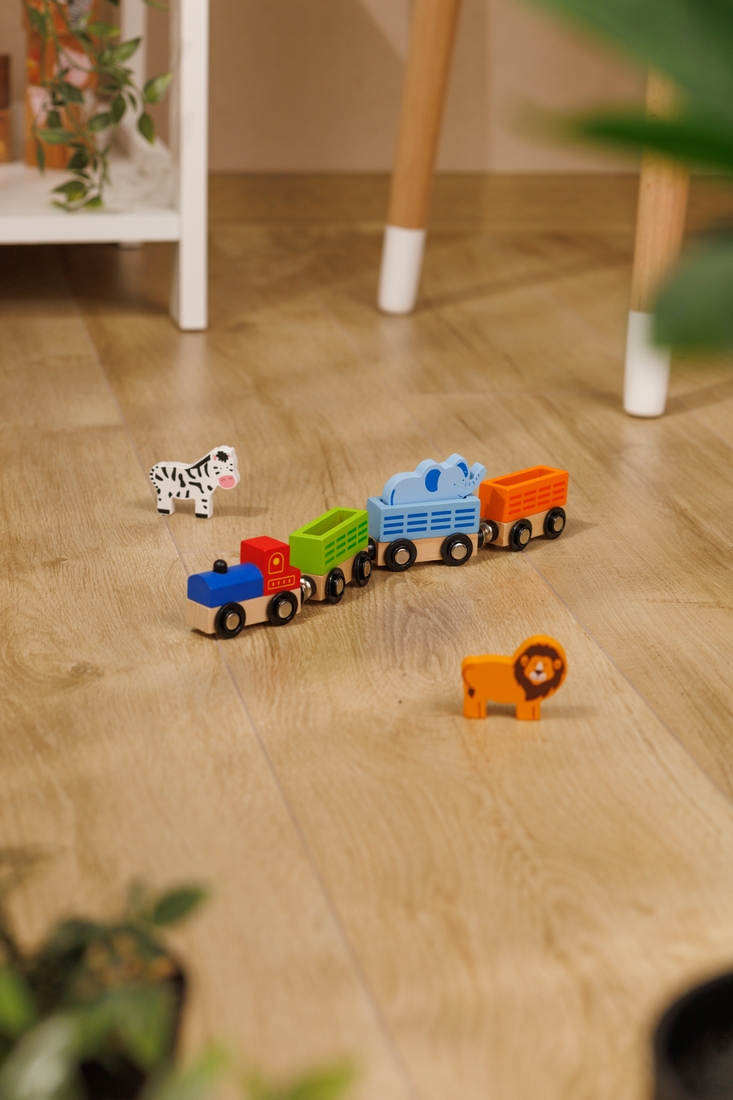Фото Набор для железной дороги Поезд-зоопарк Viga Toys 50822 Разноцветный (6934510508227)