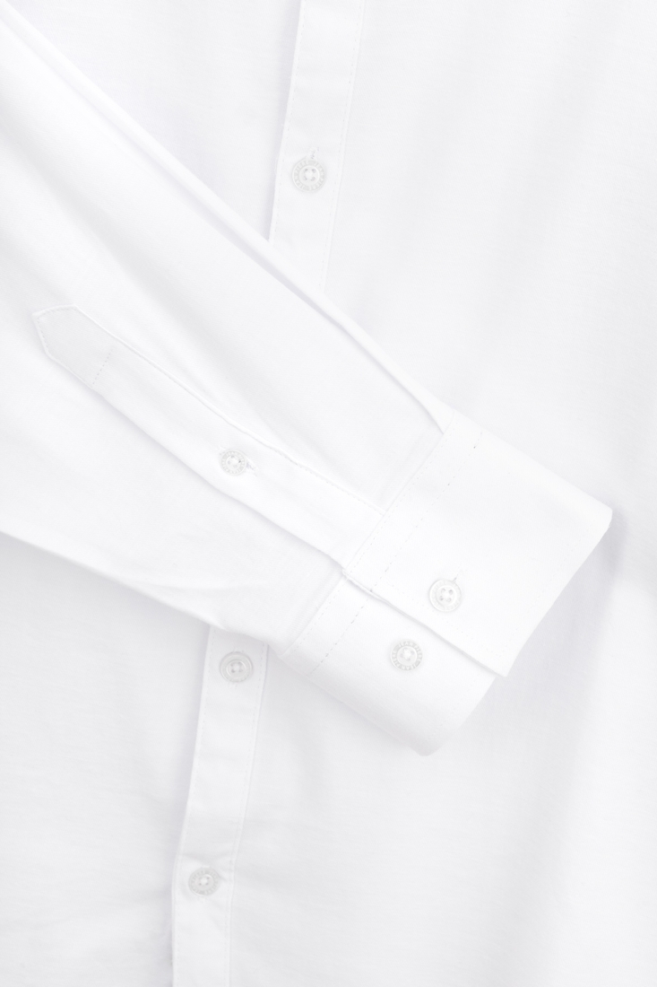 Фото Рубашка однотонная мужская Jean Piere JP8804-B 3XL Белый (2000990021243D)