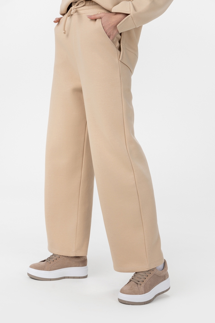 Фото Спортивні штани палаццо жіночі JOGGY J7675-K L Світло-бежевий (2000989976783W)