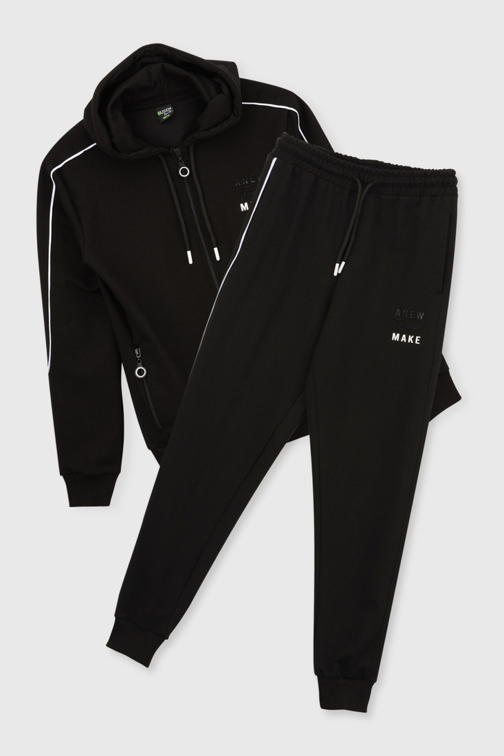 Фото Спортивний костюм (кофта, штани) для хлопчика YESMINA 4269 140 см Чорний (2000989929703D)