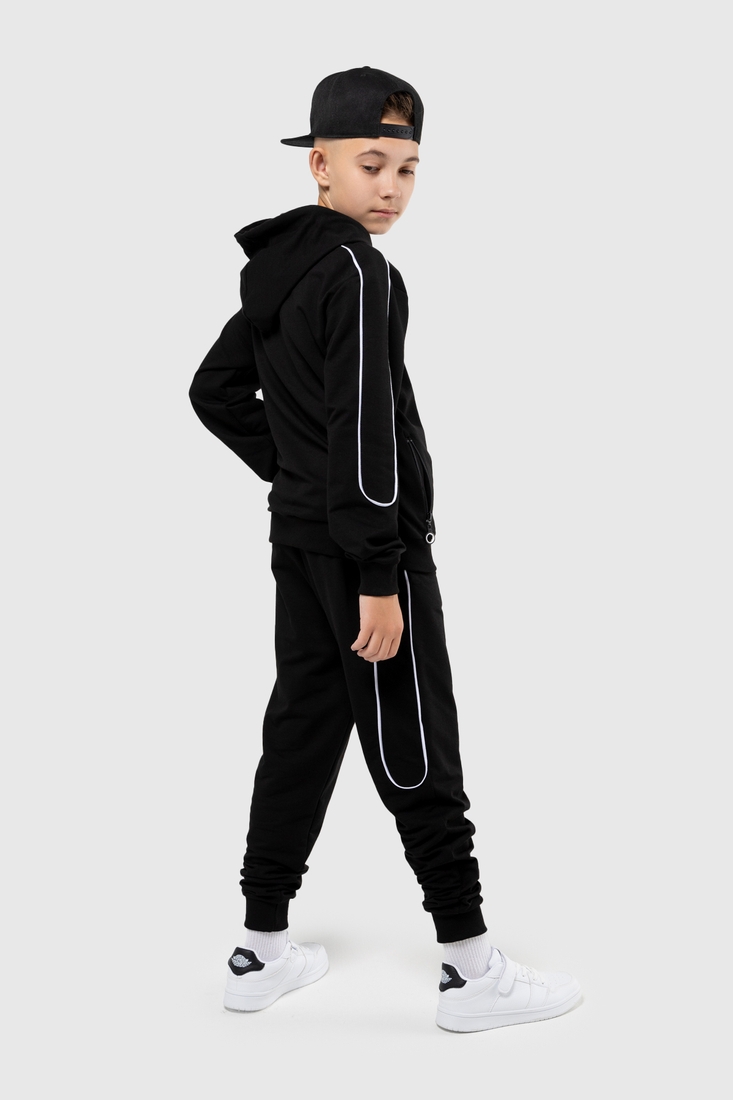 Фото Спортивний костюм (кофта, штани) для хлопчика YESMINA 4269 164 см Чорний (2000989929741D)