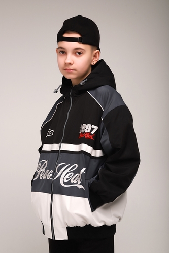 Фото Куртка для хлопчика двостороння K86268 158 см Сірий (2000989397069D)