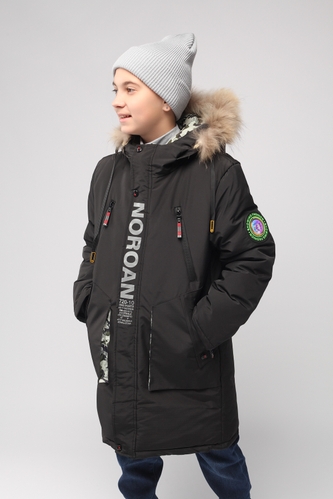 Фото Куртка зимняя ZK02 164 см Черный (2000989026884W)