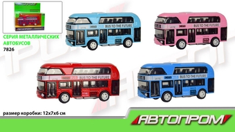 Автобус метал "АВТОПРОМ" 4 кольори (2000903473275)