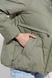 Куртка однотонная женская On me M22225 S Оливковый (2000990313669D) Фото 6 из 18
