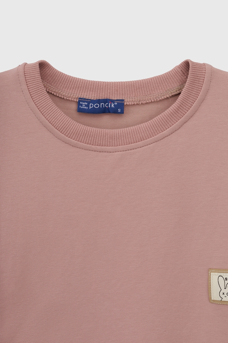 Фото Костюм футболка + шорты однотонный женский Poncik 24126 XL Пудровый (2000990609366S)