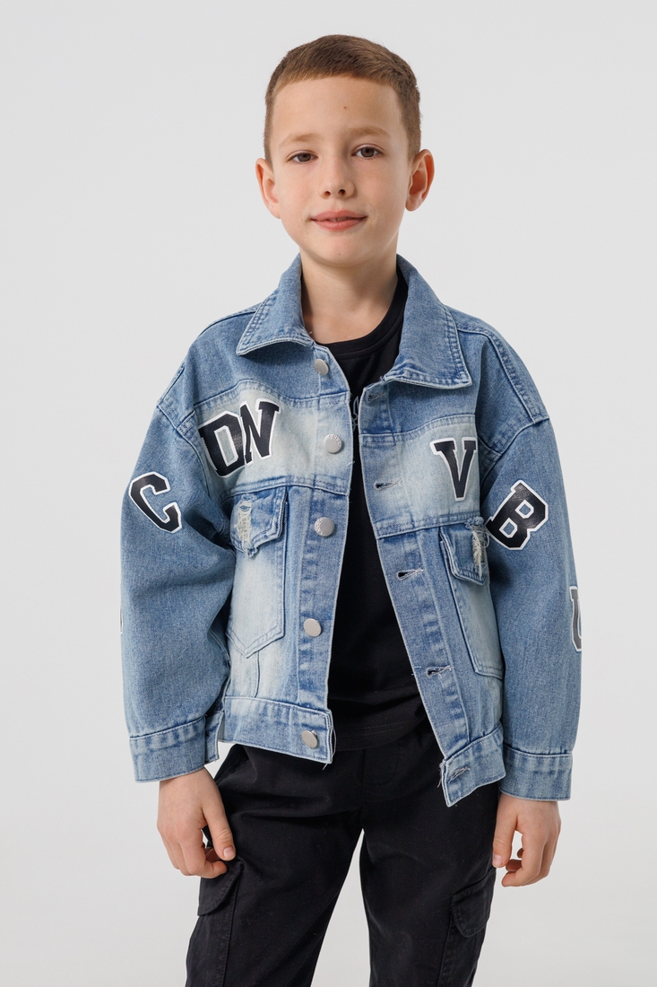 Фото Куртка джинсова для хлопчика 6802 164 см Синій (2000990306920D)