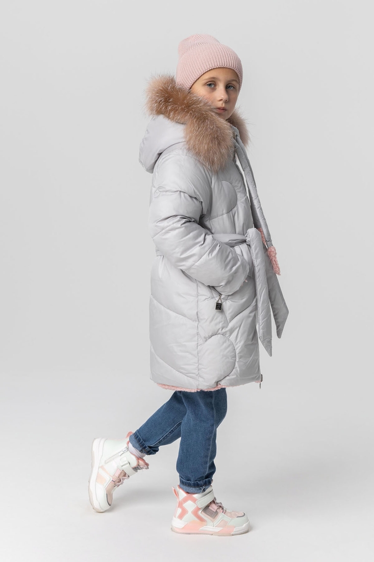 Фото Куртка зимова для дівчинки J-09 104 см Сірий (2000989630821W)