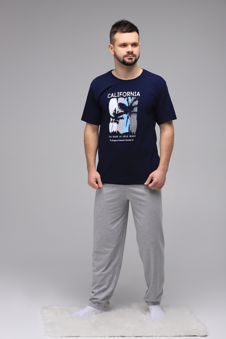 Фото Пижама мужская штаны+шорты AYANS 5050 M Синий (2000989521501A)