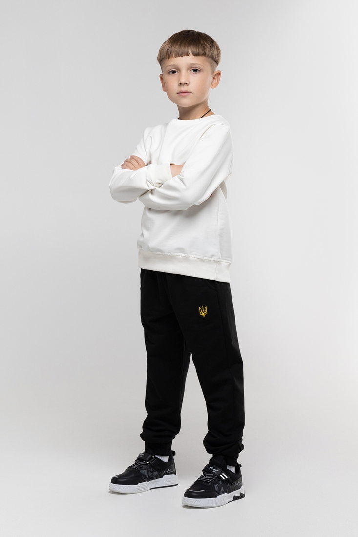 Фото Спортивні штани патріотичні для хлопчика Deniz Герб 116 см Чорний (2000990600387D)
