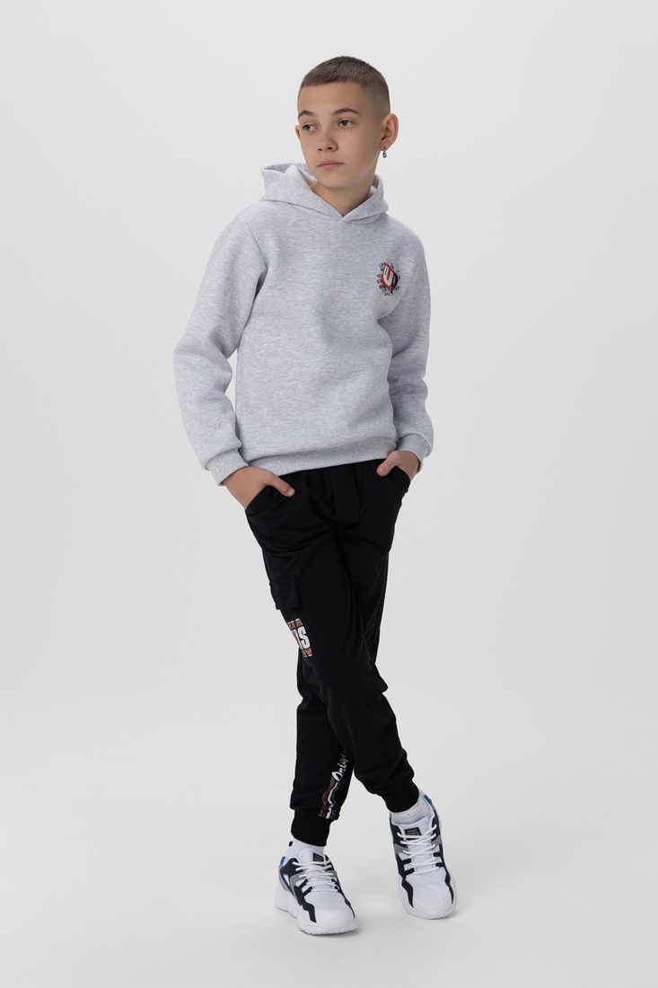 Фото Спортивные штаны с принтом для мальчика Pitiki 228-13-1 170 см Черный (2000990094452D)