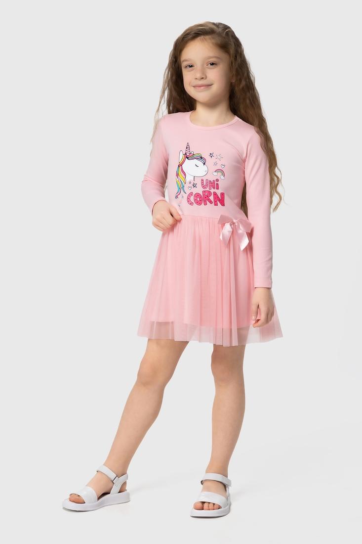 Фото Платье с принтом для девочки Pop Fashion 7343 98 см Розовый (2000990249111D)