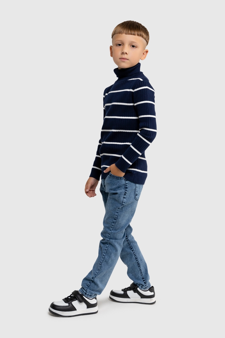 Фото Свитер с узором для мальчика Lizi 3278 116 см Синий (2000990050076D)