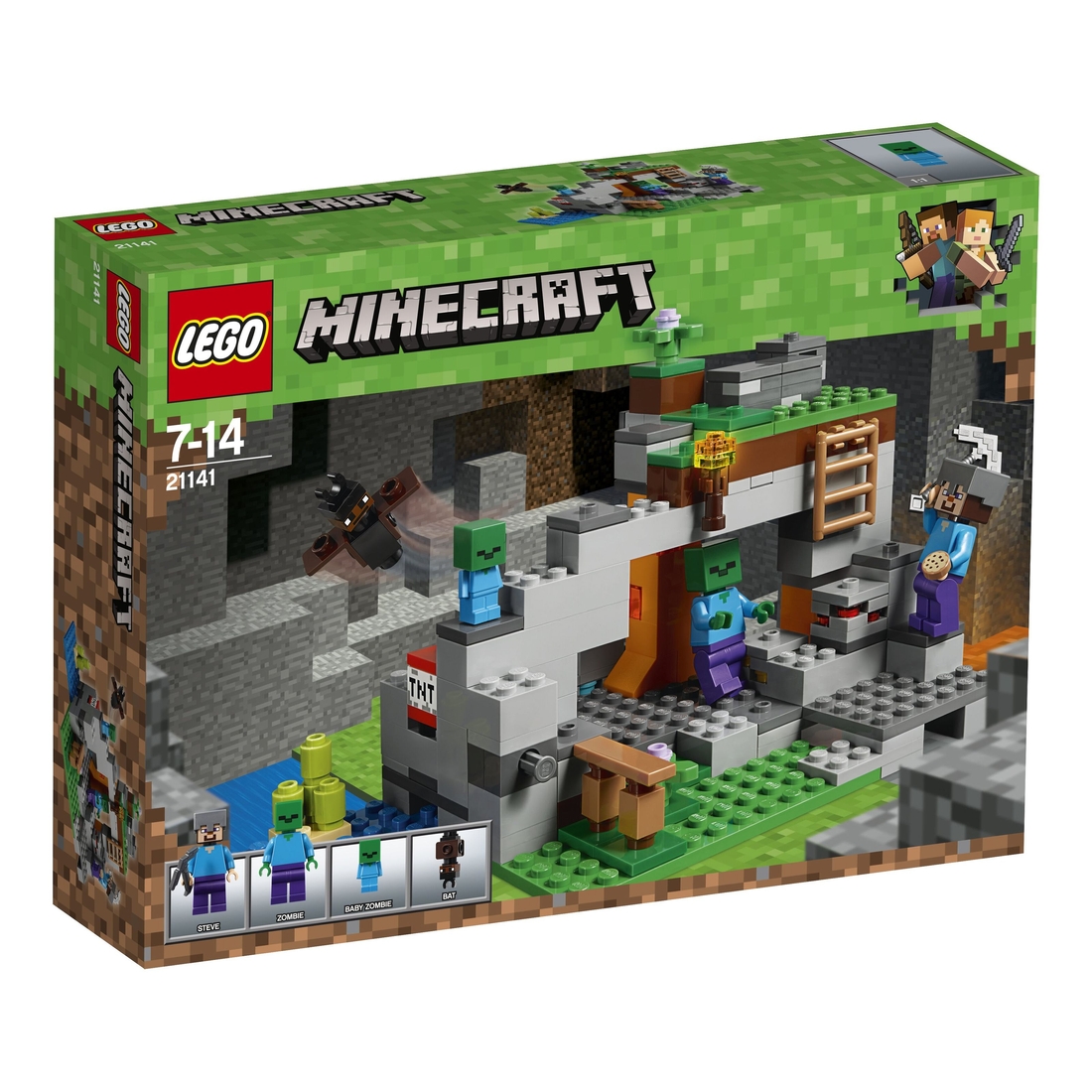 Фото Конструктор LEGO Minecraft Пещера зомби (21141)