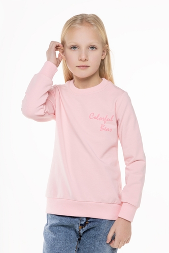 Свитшот с принтом для девочки Breeze 1589 140 см Розовый (2000990141293D)