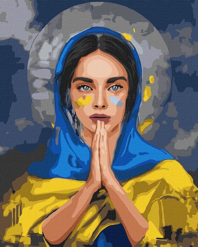 Фото Набор для живописи "Молитва за Украину" 40x50см КНО4857 (2000989047322)