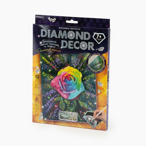 Фото Комплект творчої творчості "Diamond Decor Діамантова троянда" Danko Toys DD-01-05 Різнокольоровий (2000989844594)