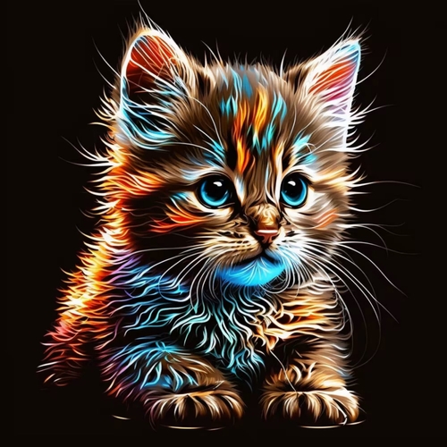 Фото Набор для росписи по номерам Красочный котенок Strateg AV4040-19 (4823113869441)