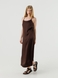 Платье однотонное женское LAWA WTC02367 XL Темно-коричневый (2000990542090S) Фото 2 из 15