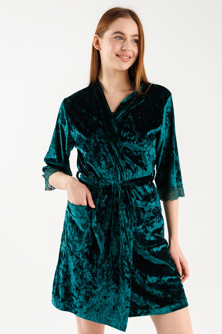 Фото Комплект халат+пижама женский Nicoletta 87130 XL Зеленый (2000990388995А)