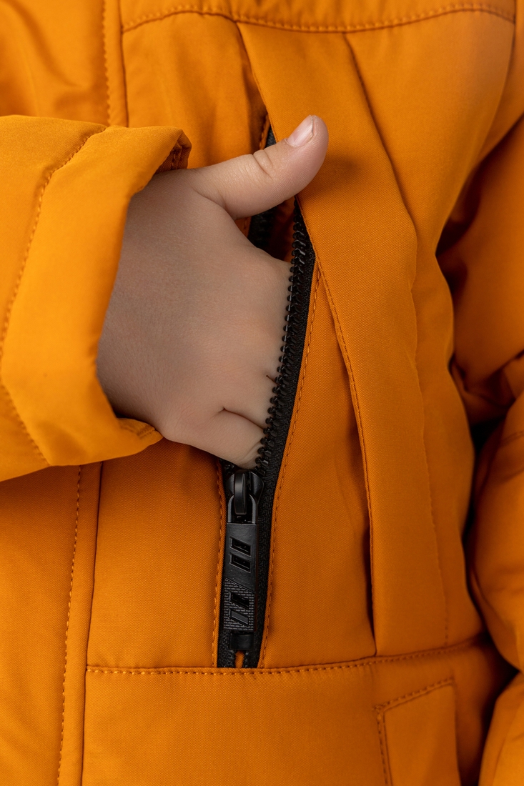 Фото Куртка зимова для хлопчика D08 146 см Теракотовий (2000989604907W)