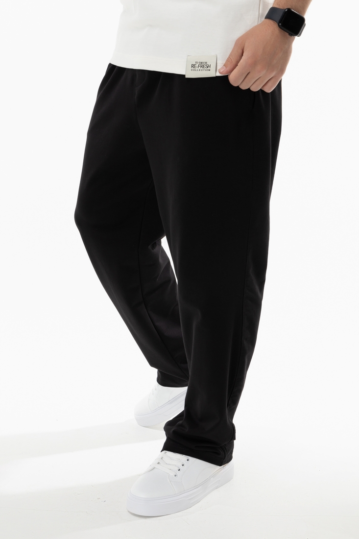 Фото Спортивні штани прямі чоловічі Breezy 23203008 S Чорний (2000989595656D)