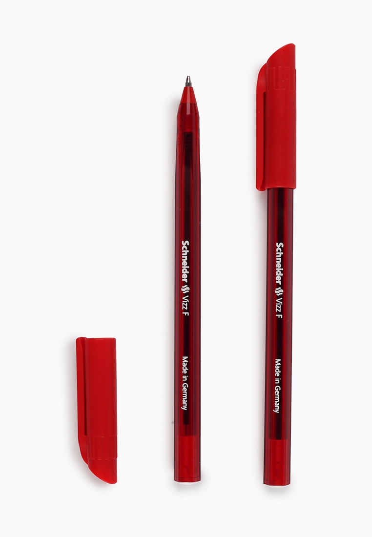 Фото Набір олійних ручок 10 шт Schneider Vizz S102102 0.5 мм Червоний (4004675129215)