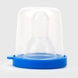 Соска силіконова кругла Lindo Pk 051/L для пляшок із стандартним горлом Синій (2000901469942) Фото 1 з 3