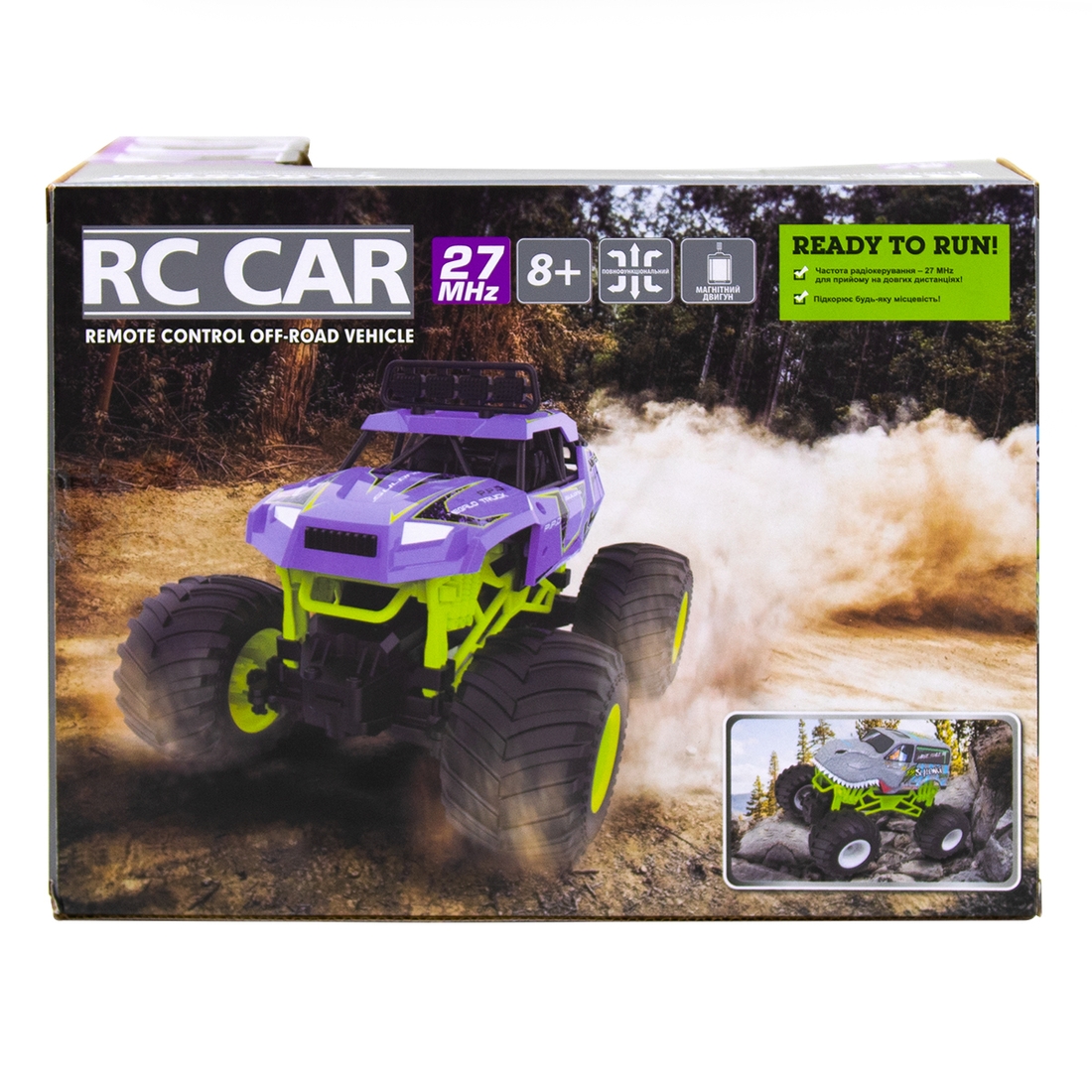 Фото Автомобиль BIGFOOT OFF – ROAD с р/у – VIOLET (1:16, 27 МГц) SL – 358RHV Разноцветный (6900007341493)