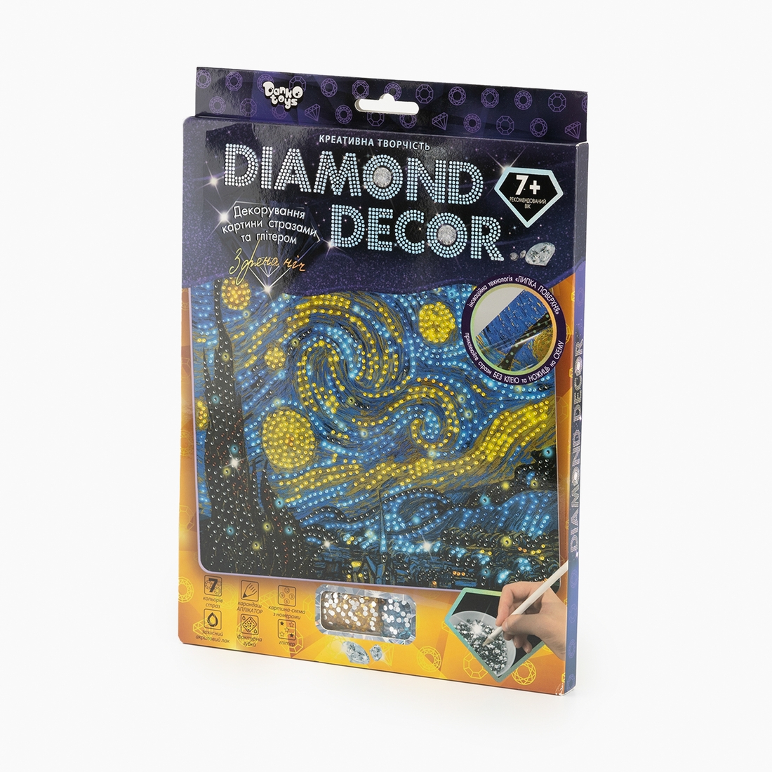 Фото Комплект творчої творчості "Diamond Decor Зоряна ніч" Danko Toys DD-01-06 Різнокольоровий (2000989844600)