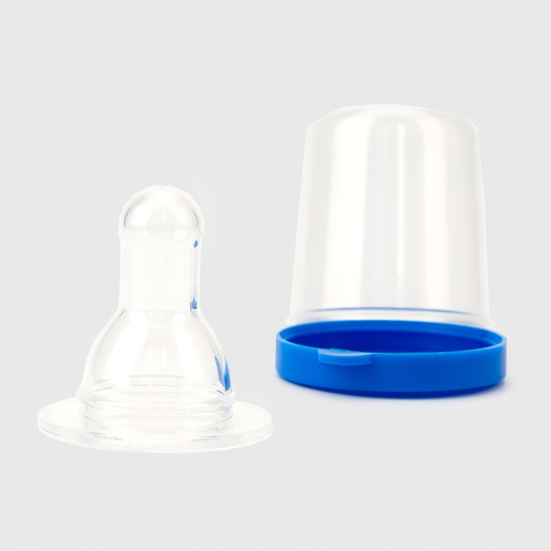 Фото Соска силіконова кругла Lindo Pk 051/M для пляшок із стандартним горлом Синій (2000990122469)