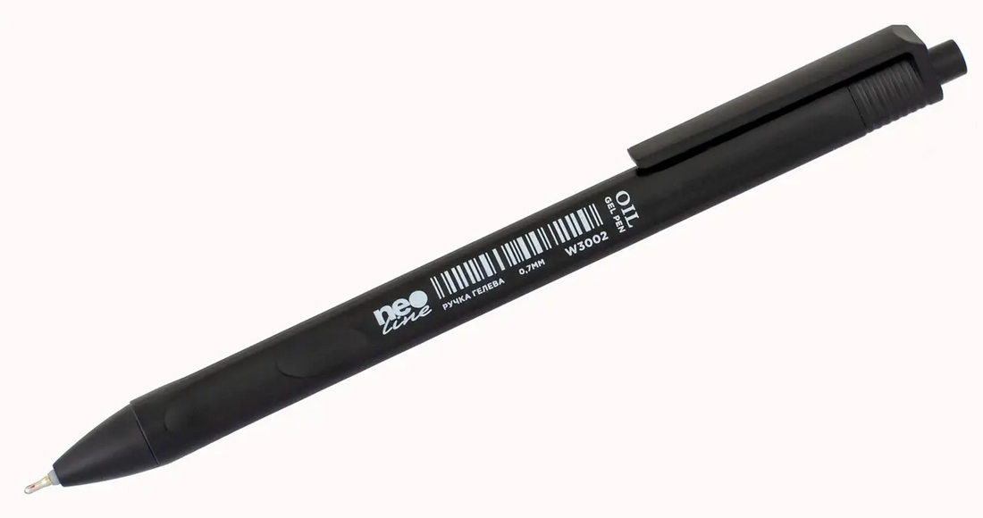 Фото Ручка гелевая автоматическая Neo Line 3002W 0,7 мм Черный (2000990030306)