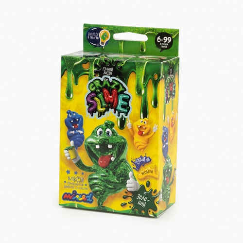 Фото Безопасный образовательный набор для проведения опытов "Crazy Slime" Danko Toys SLM-02-01 Зеленый (2000989844082)