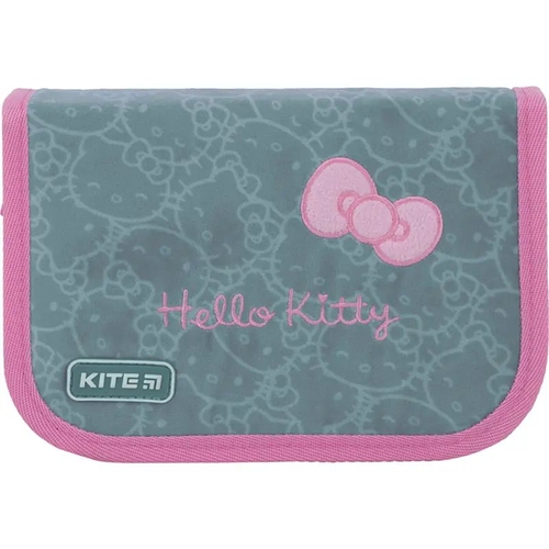 Фото Пенал із наповненням Kite Hello Kitty 1 відділення, 2 відвороти HK22-622H Сірий (4063276061348)