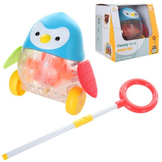 Фото Каталочки Пингвин с ручкой 1601A Funny Push Toy (6952000496526)