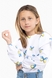 Блуза з візерунком для дівчинки MyChance Метелик 140 см Різнокольоровий (2000989804369D) Фото 3 з 14