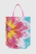 Еко-сумка Квітка Блакитно-рожевий (2000990350596А) Фото 1 з 2