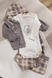 Костюм (боді+кофта+штани) для хлопчика Mini Papi 0420 68 см Сірий (2000990483485D) Фото 1 з 17