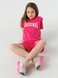 Костюм футболка+шорти для дівчинки Atabey 10527 116 см Малиновий (2000990478528S) Фото 2 з 18