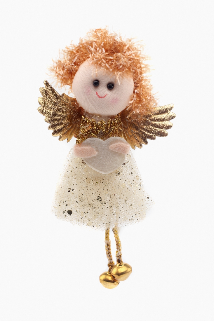 Фото Новогоднее украшение "Ангел с сердцем" 10 см Микс WHI0309107 (6952004701510)(NY)