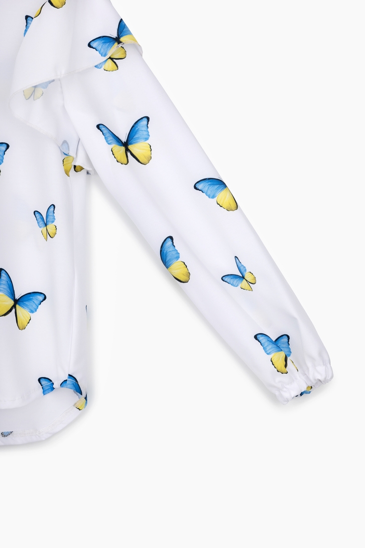 Фото Блуза з візерунком для дівчинки MyChance Метелик 140 см Різнокольоровий (2000989804369D)