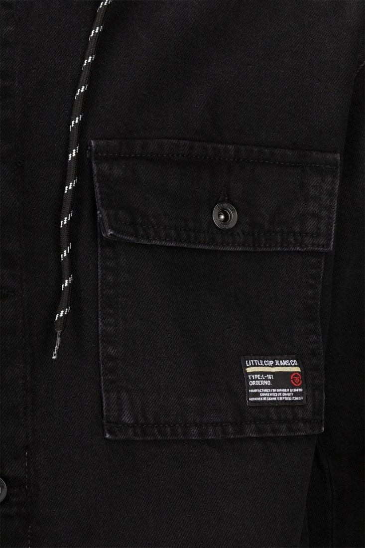 Фото Куртка джинсовая мужская Little Cup 16654 XL Черный (2000990414410D)