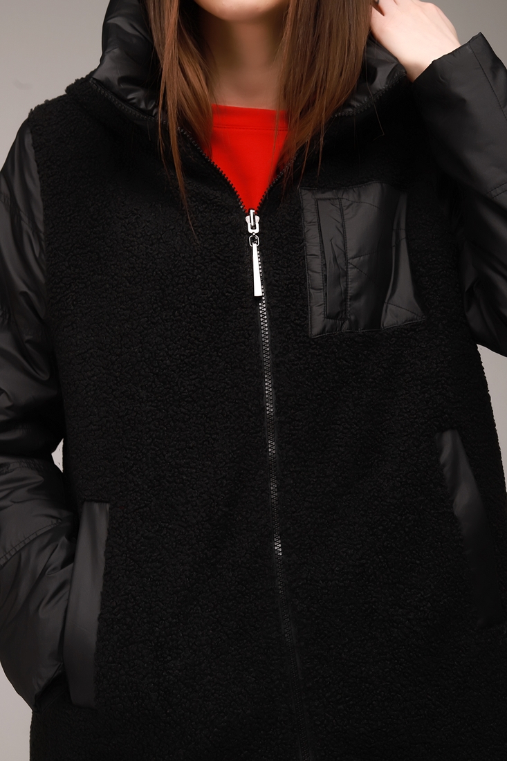 Фото Куртка женская двусторонняя 72-536 Button XL Черный (2000989400608D)
