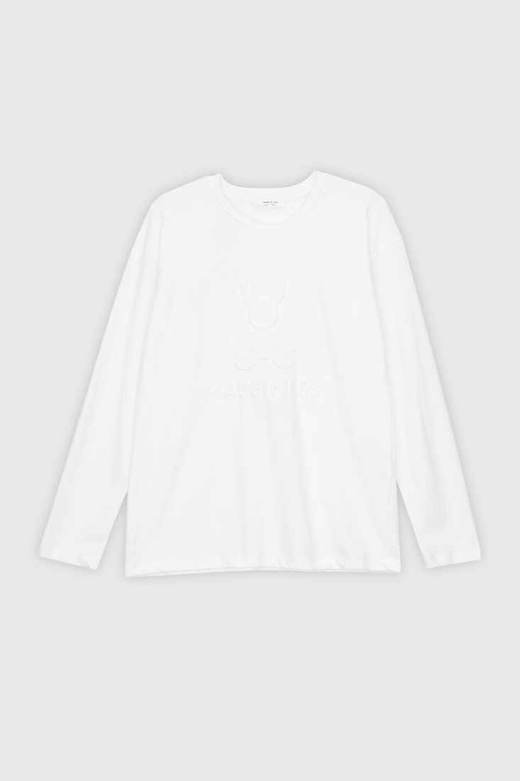 Фото Лонгслів однотонний жіночий Pepper mint TX-07 L Білий (2000990036407D)